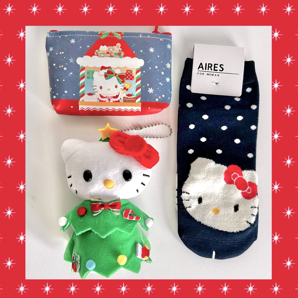 🎄Hello Kitty Adorable Christmas Stocking Stuffer 3-Piece Mini Bundle
